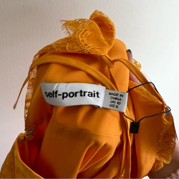 Self Portrait Frilled Jacquard Satin Ruffle Dress - Picture 11 of 11